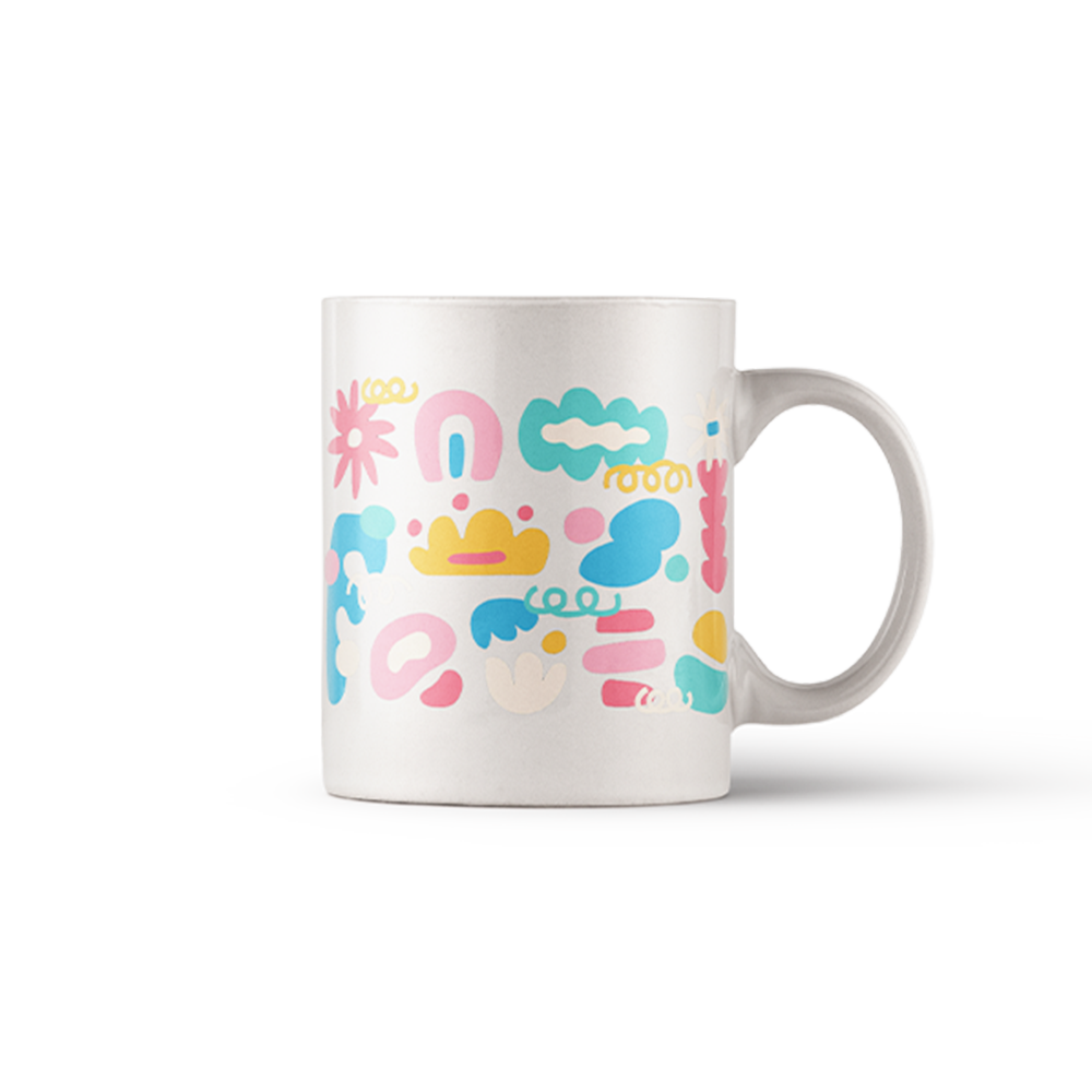 A colorful mug