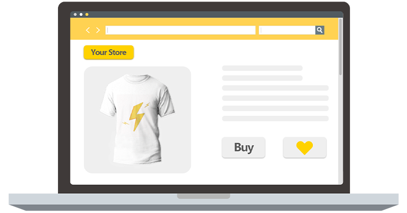 Publish the designed T-shirts to your own website