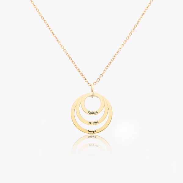 A Gold 3 Ring Name Necklace